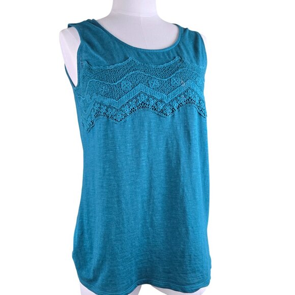 Coldwater Creek Elegant Sheer Jacket and Matching Tank Set Small, Teal - Picture 8 of 13